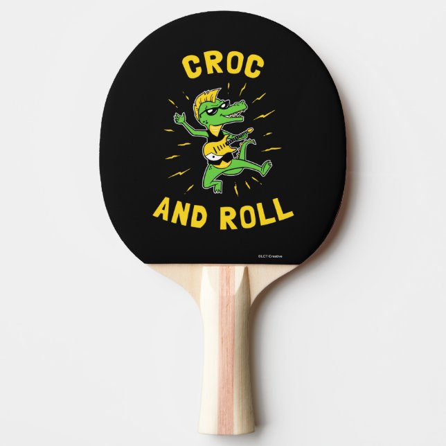 Raquette De Ping Pong Croc Et Rouleau (Devant)