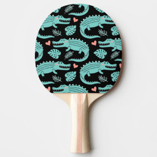 Raquette De Ping Pong Crocodiles de caricatures, motif mignon sans soudu