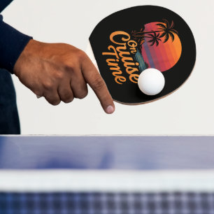 Raquette De Ping Pong Croisière de vacances au coucher du soleil sous le
