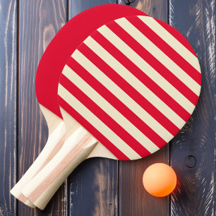 Raquette De Ping Pong Cueillette de cerises Rose Polo Rayures et Uni