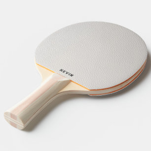 Raquette De Ping Pong Cuir synthétique blanc de luxe Monogram gris