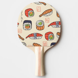 Raquette De Ping Pong Cuisine sushi, design motif sans soudure.