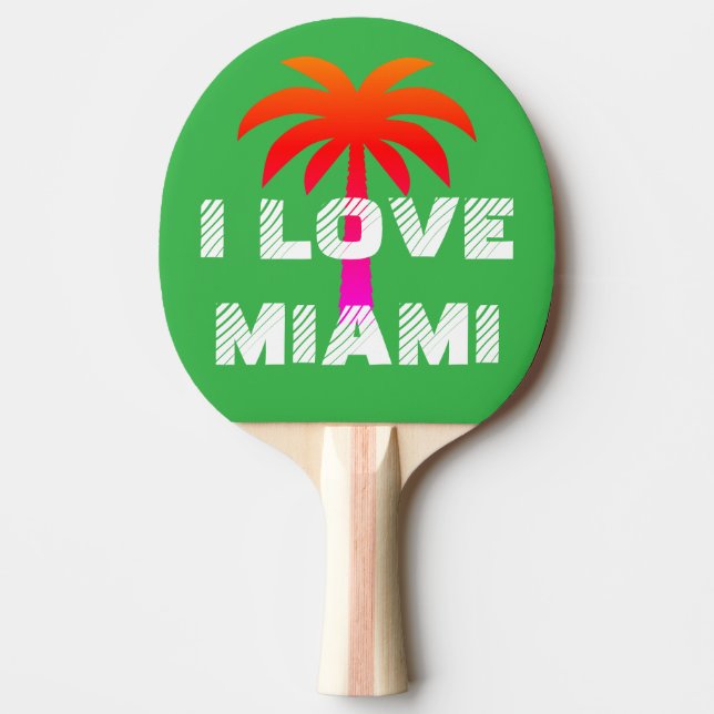 Raquette De Ping Pong Custom Modern vibrant summer Miami green (Devant)