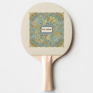 Raquette De Ping Pong Custom Name Artistic Zentangle Ping Pong Paddle