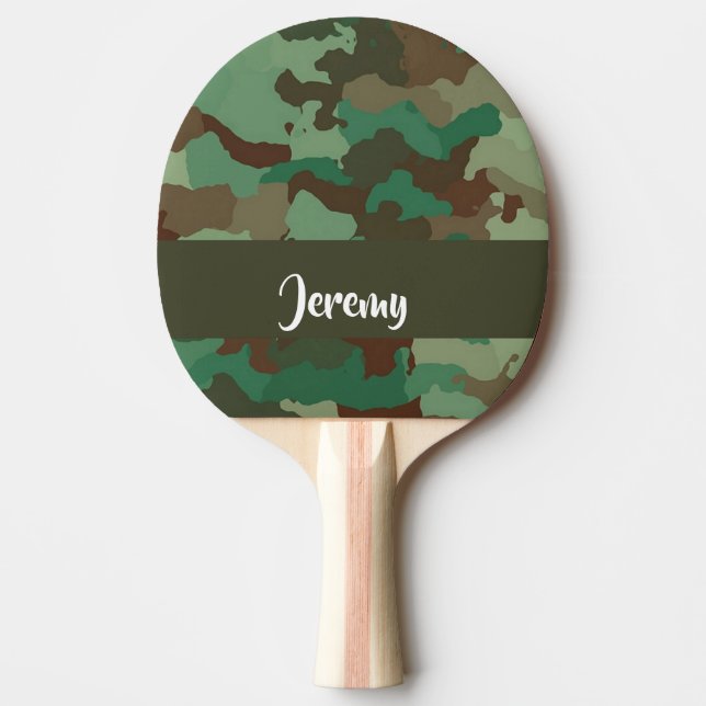 Raquette De Ping Pong Custom  name camouflage pattern (Devant)