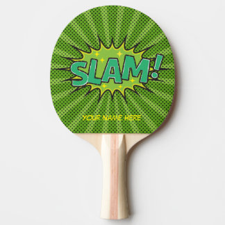 Raquette De Ping Pong Custom Name Comic Slam Pong Paddle, Cartoon