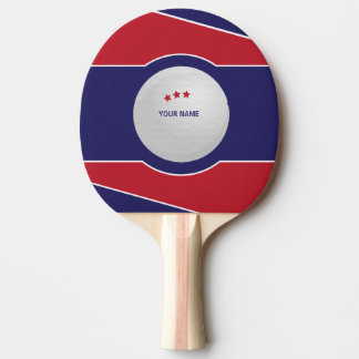Raquette De Ping Pong Custom Ping Pong Paddle, Red and Blue Sporty.