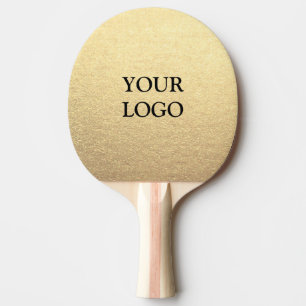Raquette De Ping Pong Custom Simple Clean Gold Business Votre logo ici