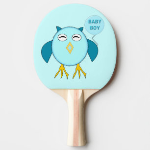 Raquette De Ping Pong Cute Blue Baby Boy Owl Ping Pong Paddle
