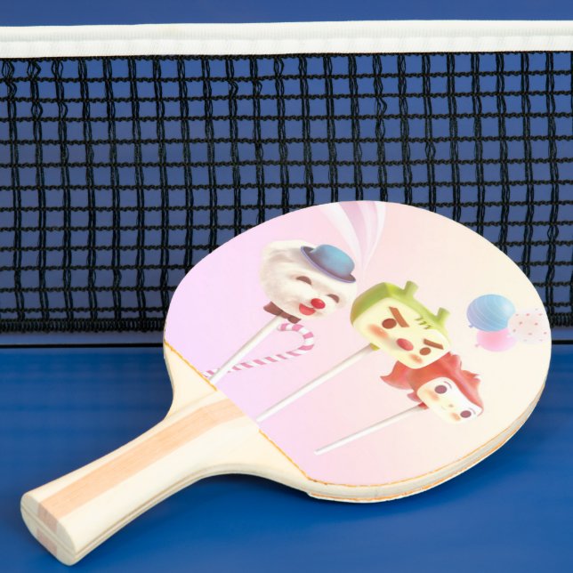 Raquette De Ping Pong Cute Caractère Gâteau Pops (Insitu)