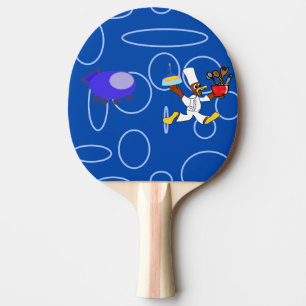 Raquette De Ping Pong Cute Chef Ducky Kazoo Blue Cercles