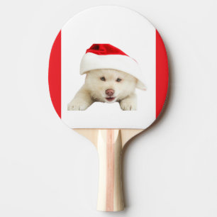 Raquette De Ping Pong Cute Christmas Kitten & Heart Line Art