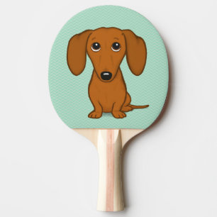 Raquette De Ping Pong Cute Dachshund   Cartoon Wiener Dog
