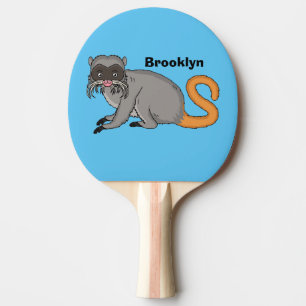 Raquette De Ping Pong Cute Emperor Tamarin illustration
