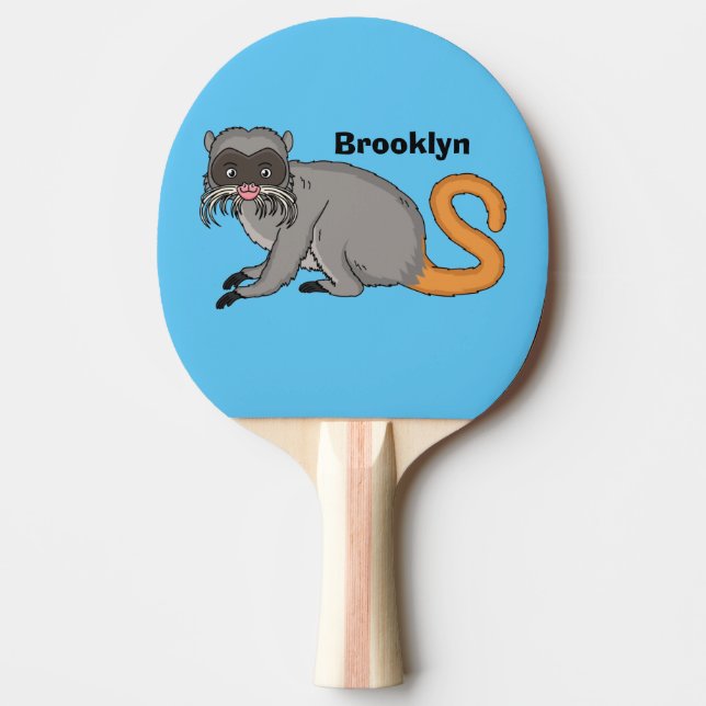 Raquette De Ping Pong Cute Emperor Tamarin illustration (Devant)