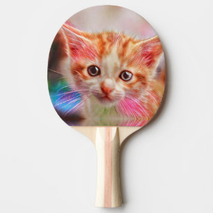 Raquette De Ping Pong Cute Kitten Face Ginger Cat croquis