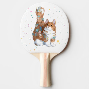 Raquette De Ping Pong Cute Kitty chat animal animal animal animal animal