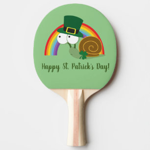 Raquette De Ping Pong Cute Leprechaun St. Patrick's Day Snail