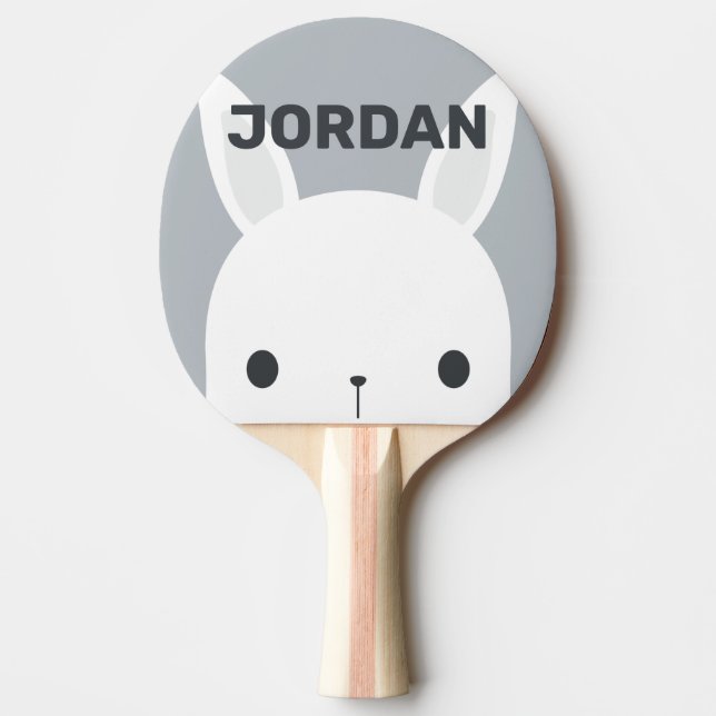 Raquette De Ping Pong Cute Little Bunny Rabbit with Personalized (Devant)