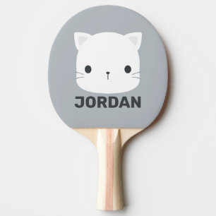 Raquette De Ping Pong Cute Little Cat avec nom personnalisé