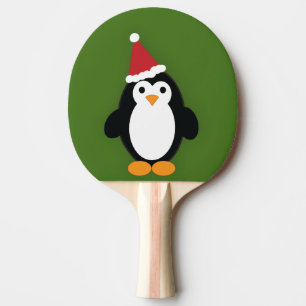 Raquette De Ping Pong Cute Père Noël Penguin