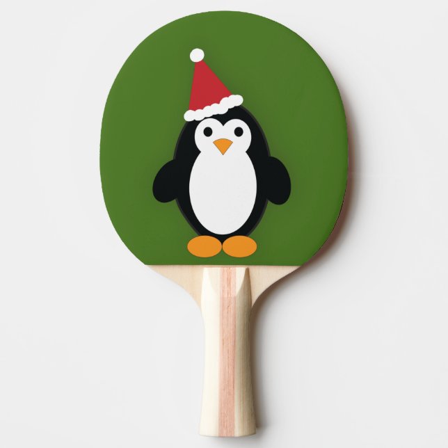 Raquette De Ping Pong Cute Père Noël Penguin (Devant)