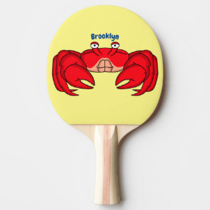 Raquette De Ping Pong Cute red crab cartoon illustration