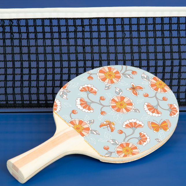 Raquette De Ping Pong Cute Vintage  Papillon Motif (Insitu)