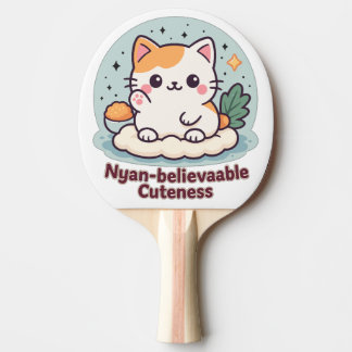 Raquette De Ping Pong Cutesse Nyan crédible - Cute Kawaii Cat