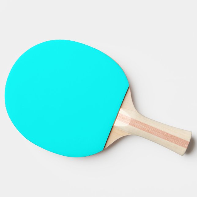 Raquette De Ping Pong Cyan de couleur solide (Côté)