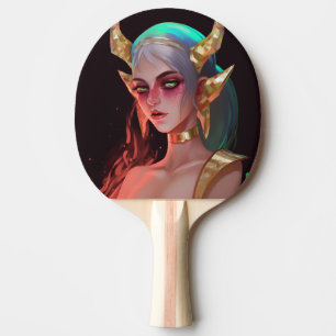 Raquette De Ping Pong Cyber démon mignon fille à cornes mignonnes