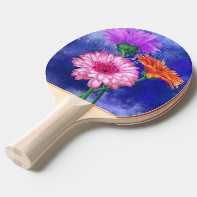 Raquette De Ping Pong Daisy Gerbera Ping Pong Paddle (Devant Angle)