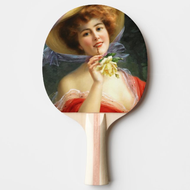 Raquette De Ping Pong Dame tombée en rouge (Devant)
