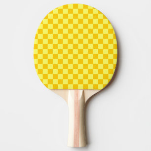 Raquette De Ping Pong Damier jaune de combinaison par ShirleyTaylor