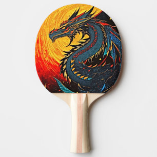 Raquette De Ping Pong Danse Dragon - Art rétro
