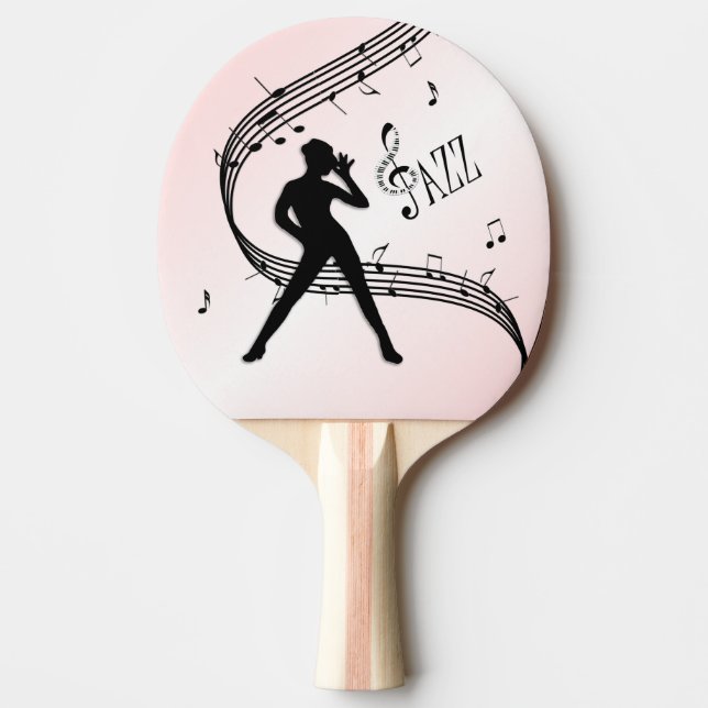 Raquette De Ping Pong Danse Jazz Rose Musique  (Devant)