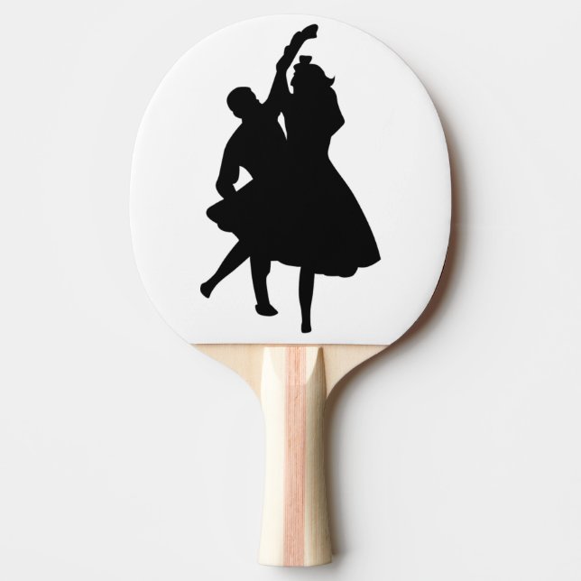 RAQUETTE DE PING PONG DANSEURS DE SILHOUETTE (Devant)