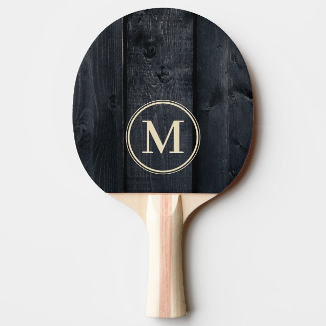 Raquette De Ping Pong Dark Burnt Wood Monogram (Dos)