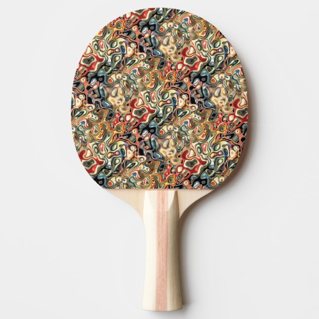 Raquette de ping pong d'art abstrait (Devant)