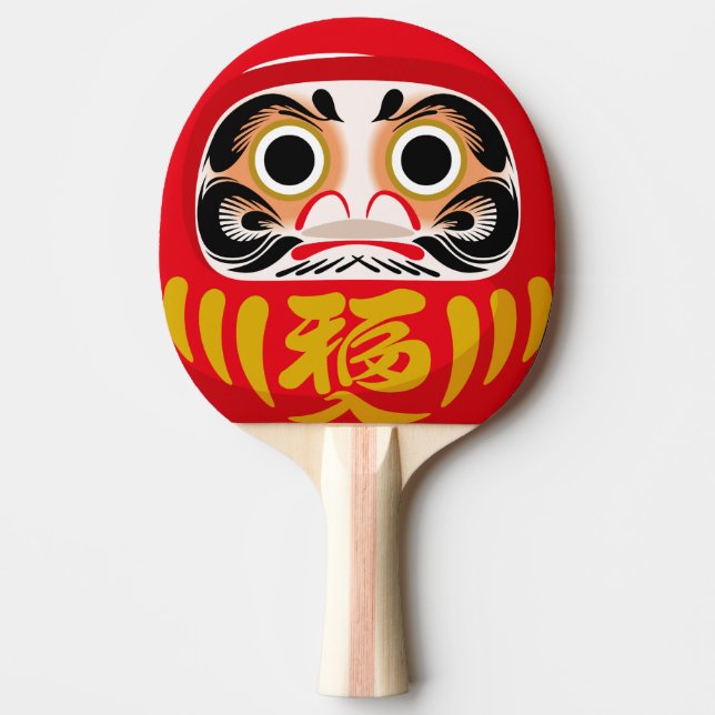 Raquette De Ping Pong Daruma doll (traditional Japanese good luck charm) (Devant)