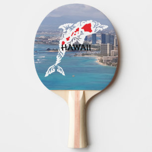 Raquette De Ping Pong Dauphin des îles Hawaii Waikiki