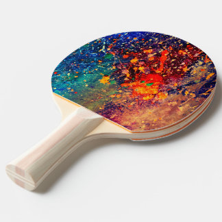 Raquette De Ping Pong Déchirure psychédélique | Arc-en-ciel coloré Abstr
