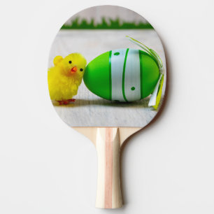 Raquette De Ping Pong Décor de Pâques - OEuf de Pâques et poussin