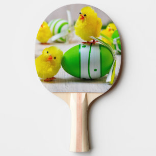 Raquette De Ping Pong Décor de Pâques - OEufs de Pâques et poussins