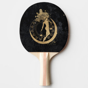 Raquette De Ping Pong Déesse du Zodiaque   Astrologie de la bibliothèque