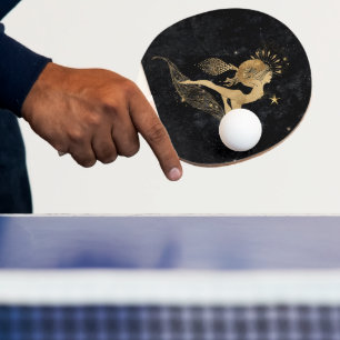 Raquette De Ping Pong Déesse du Zodiaque   Astrologie des baies d'or cos
