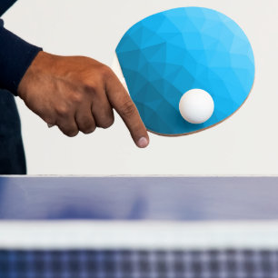 Raquette De Ping Pong Dégradé de cyan bleu motif en maille géométrique T