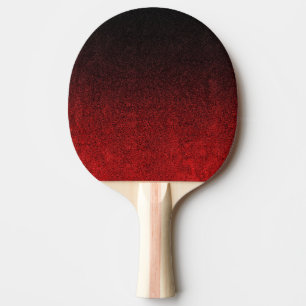 Raquette De Ping Pong Dégradé de Parties scintillant rouge et noire