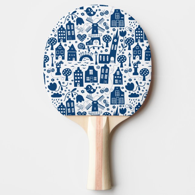 Raquette De Ping Pong Delft Blue (Devant)