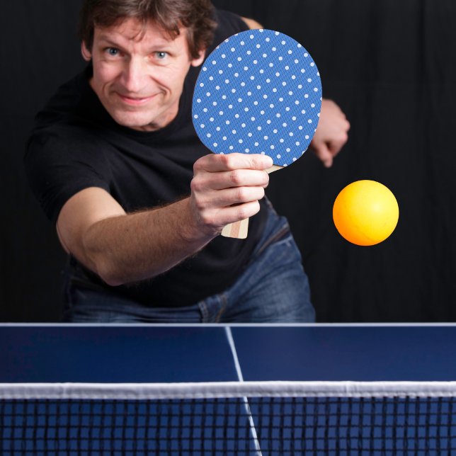 Raquette De Ping Pong Délice Pointillé Bleu (Dotty Delight Blue Ping Pong Paddle)